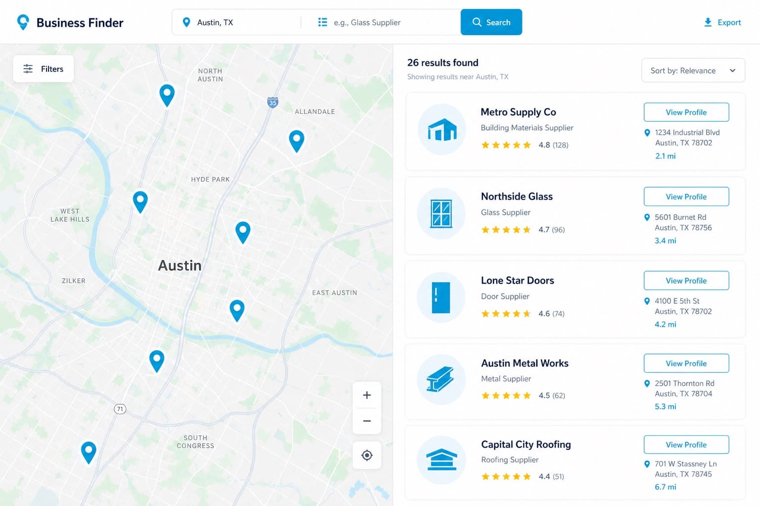 Find businesses by keyword — figure 2