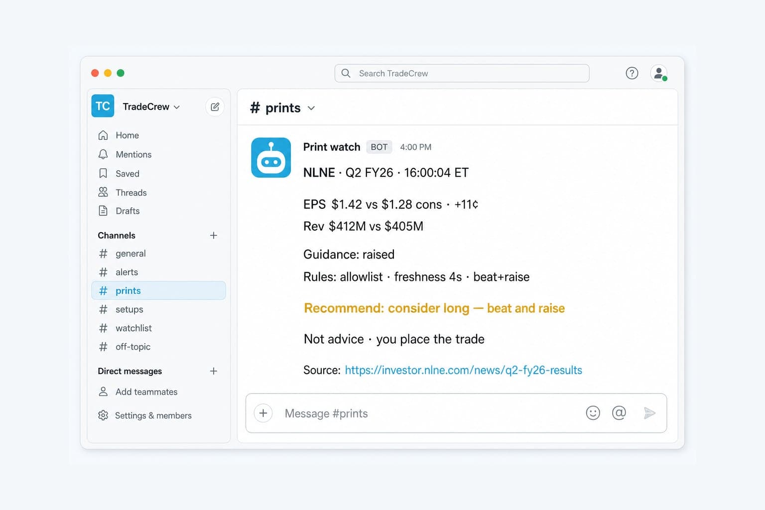Earnings print to a Slack ping — figure 2